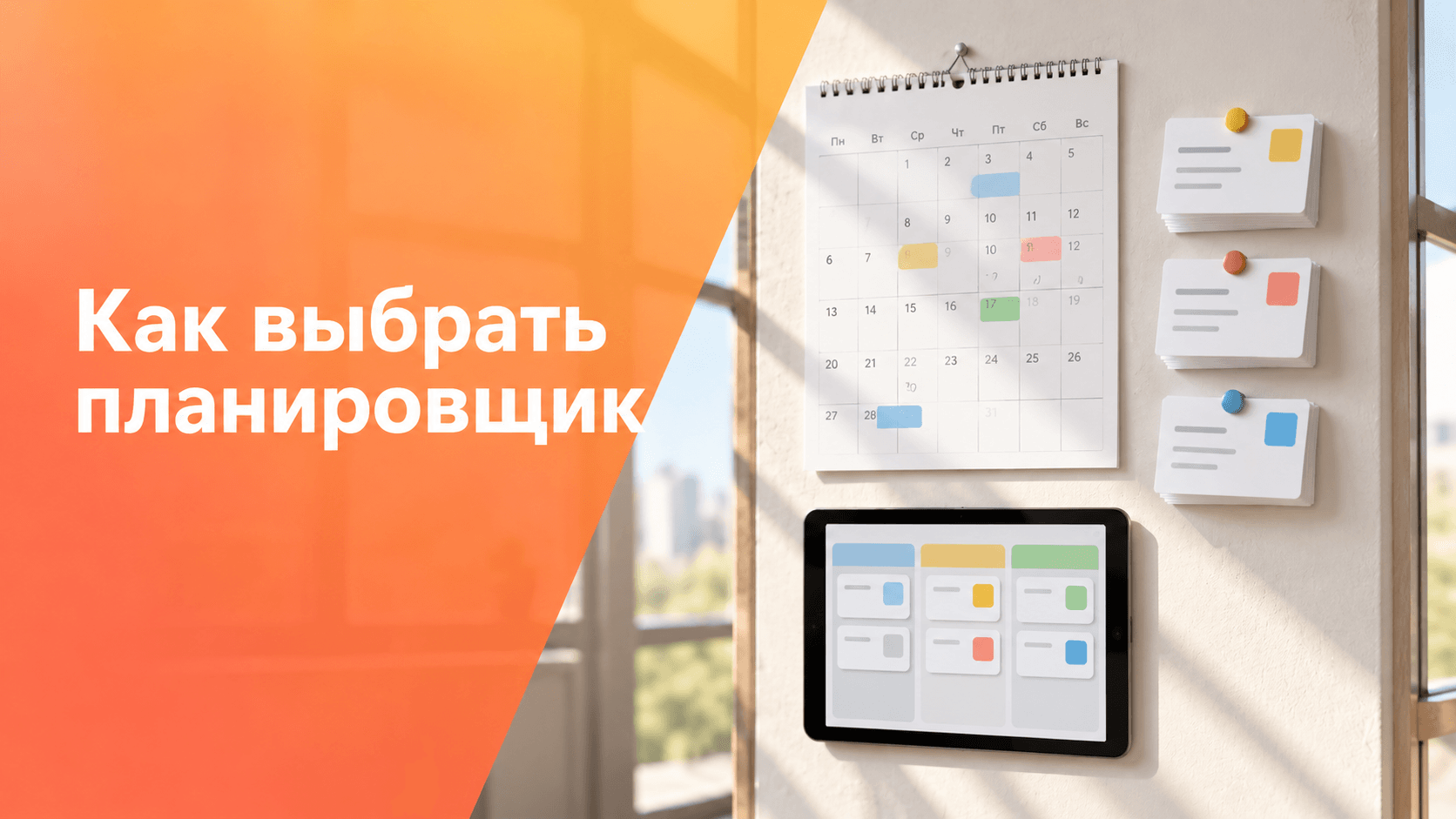 Выбор планировщика: календарь, задачи и канбан-доска.